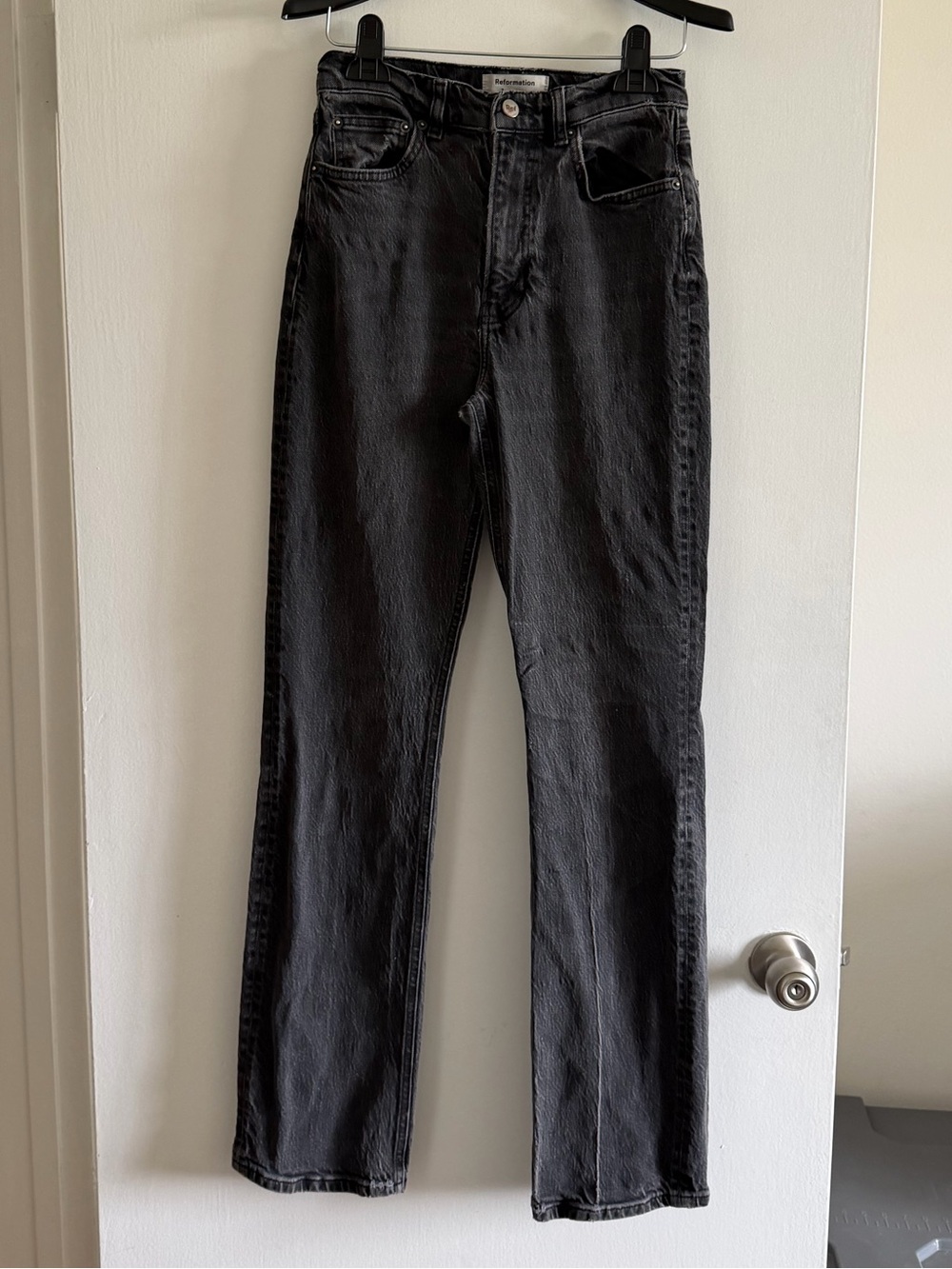 Reformation Designer Denim Washed Black Peyton High Rise Bootcut Jeans size 26 - Picture 2 of 10